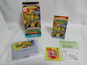 動作品+廃盤品　KONAMI　SFC　TEENAGE MUTANT NINJA TURTLES　TURTLES IN TIME　コナミ　スーパーファミコン　タートルズ・イン・タイム