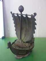 送料無料／アンティーク　■ 銅製もしくは真鍮製の宝船（管5020801）_画像2