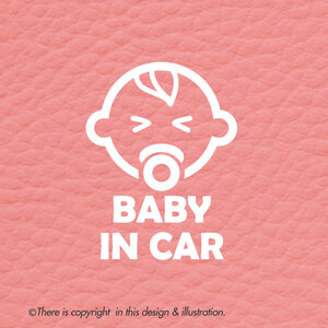  baby in car ①[ cutting sticker ]baby in car