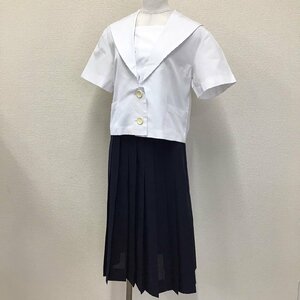 (Y)O618 (中古) 山形県 長井高校 (旧制服) セーラー服 上下セット /M/W66/丈66/セーラー/スカート/夏服/制服/中学校/女子学生/学生服