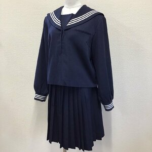 O160 (中古) 香川県 太田中学校 セーラー服 上下 セット /12A-59/W59/丈56/セーラー/スカート/紺/制服/中学校/高校/学生服/女子学生