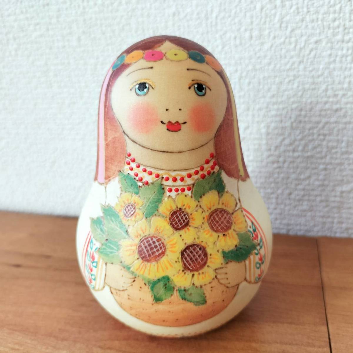 [LYH091] Nordic Russian goods: Tumbler doll (large) [Ukraine] Made by Lyuba, Handmade items, interior, miscellaneous goods, ornament, object