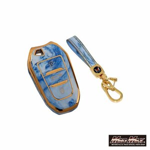  car supplies Peugeot marble style TYPE A TPU smart key case blue /107 206 207 208 306 307 301 308s 407[ mail service postage 200 jpy ]