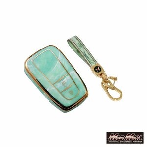  car supplies TOYOTA Toyota marble style TYPE B 2 button type TPU smart key case green / Prado Camry Corolla [ mail service postage 200 jpy ]