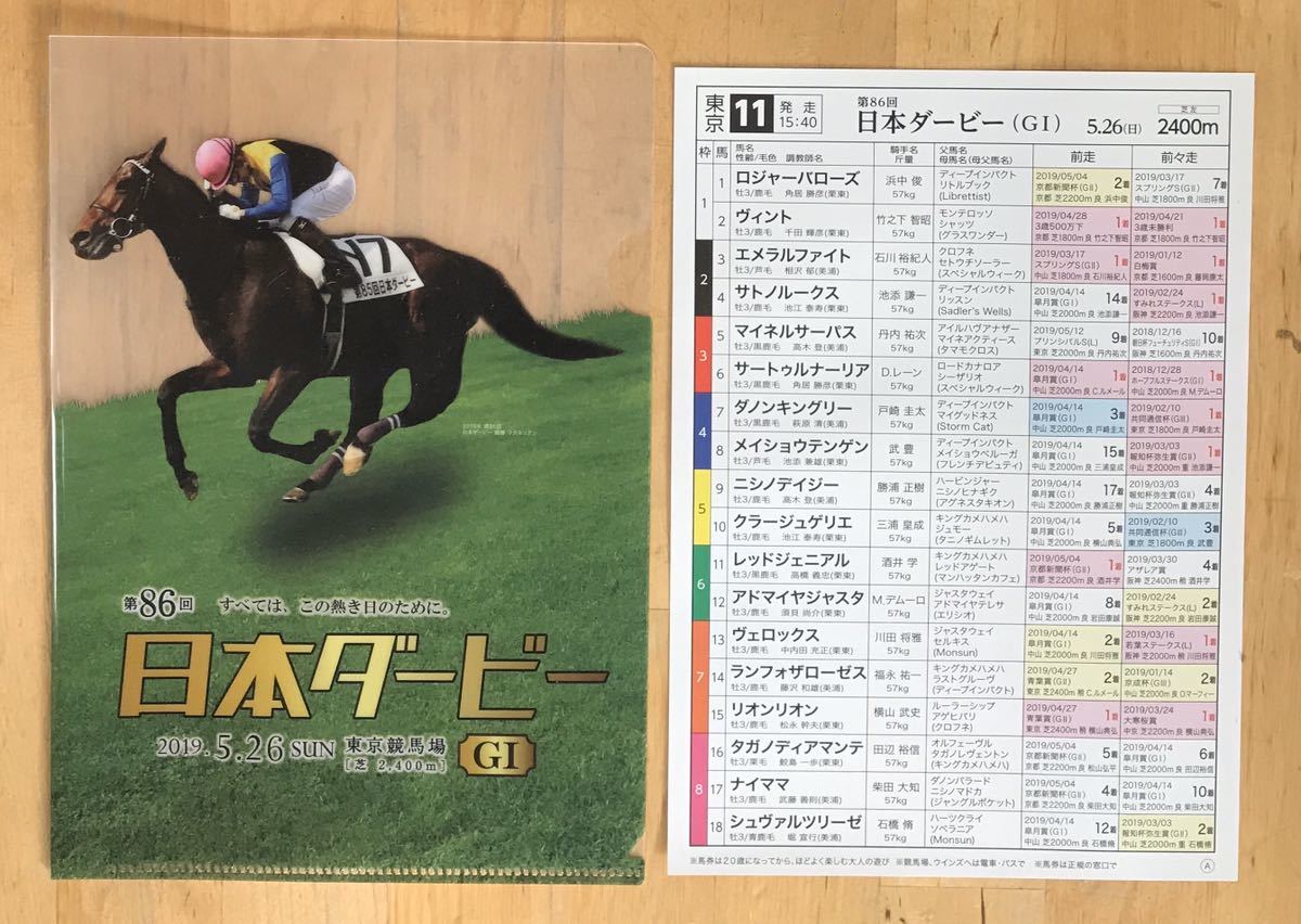ホットセール 日本ダービー クリアファイル minhaqualitylife.com.br
