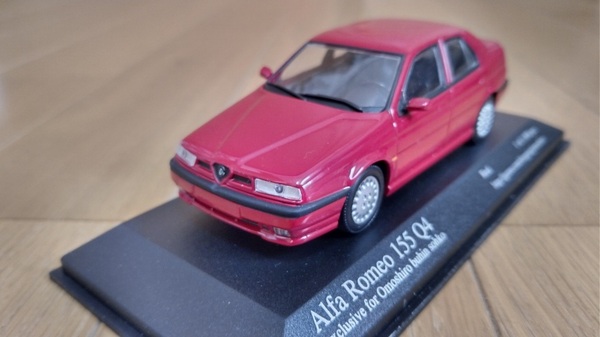 即決　PMA　面白部品創庫　特注　ALFAROMEO　155　Q4　アルファロメオ　ロッソ　レッド　1/43　絶版　レア