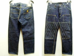 ◇即決[W34]濃紺 TROPHY CLOTHING ダブルニー ダートデニム Dirt Denim セルビッチ デニム パンツ■774