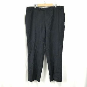 ビッグサイズ★ストライプ柄/テーパードパンツ【Mens size-W96cm/股下74cm/黒×白/black×white】Pants/Trousers◆BG958