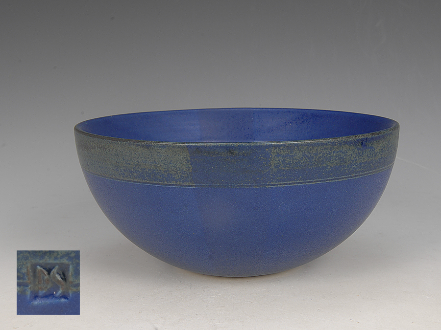 s-s1571和上】飾り壺 花瓶 碧釉 桐箱入り 【倉庫整理品/現状渡し ...