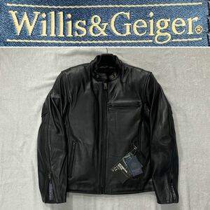 Willis&Geiger WGL-611N BLACK Lサイズ ウィリス&ガイガー 本革 レザージャケット シングルライダース 1.3mm厚 ELKレザー A50210-2