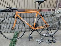 NJS GANWELL FRブレーキ付完成車公道OK ライザーバー クロモリ Cr-Mo ピストバイク KEIRIN 競輪 ホリゾンタル ガンウェル カイセイ KAISEI_画像1