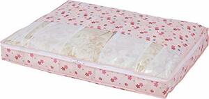  Astro storage case feather futon for single size pink Sakura pattern non-woven storage sack storage box transparent window attaching slim thin type gently compression 197-