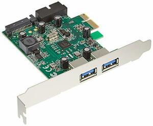 玄人志向 STANDARDシリーズ PCI-Express接続 USB3.0外部2ポート増設カード LowProfile対応 USB3.0RA-