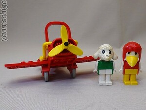 80sビンテージ LEGO Fabuland 3630 ベリーレア「アホウドリ・アルバートの飛行機」＋「ひつじのリサ/緑シャツ」付き ファビュランド レゴ