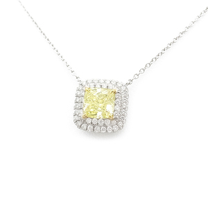 [ green shop pawnshop ] Tiffany so rest yellow diamond necklace 1.22ct FY VS2[ used ]