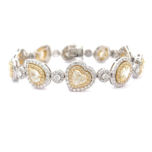 [ green shop pawnshop ] special selection high jewelry diamond bracele total 10.823ct K18WG/YG[ used ]