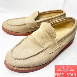  быстрое решение *WALK OVER*9 1/2 американский производства 27.5cm монета Loafer walk over бизнес платье бежевый чай кожа обувь натуральная кожа замша 