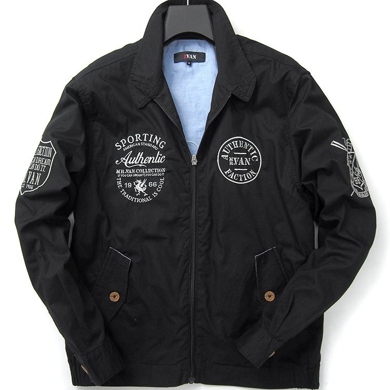 新品・別注品】VAN JACKET 3面ロゴ 中綿ジャケット ネイビーLL-