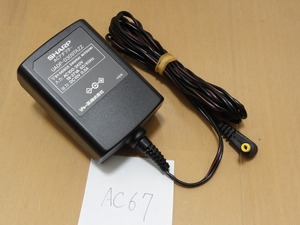 ★SHARP シャープ ビデオカメラ 用ACアダプター UADP-0309TAZZ DC10V 0.8A 送料300円