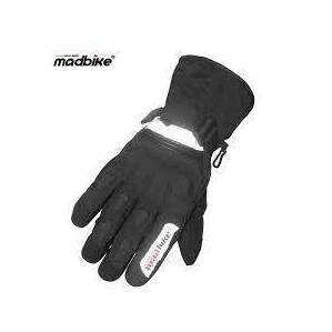 Mサイズ 防水 防寒 バイク グローブ 3Mシンサレート 冬 MAD-22 黒 ブラック M 手袋 ナックルガード 冬用 ウインター 防風 スマホ ナビの画像2