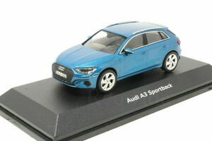 I-Scale 1/43 アウディ A3 スポーツバック 2020 ブルー アウディ特注 iScale 1:43 Audi A3 Sportback 2020 atoll blue 5011903031