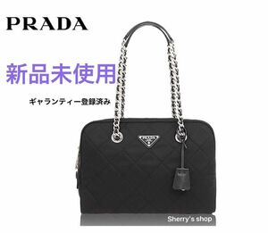 新品未使用 PRADA プラダ ショルダーバッグ トライアングルロゴ チェーンショルダーバッグ