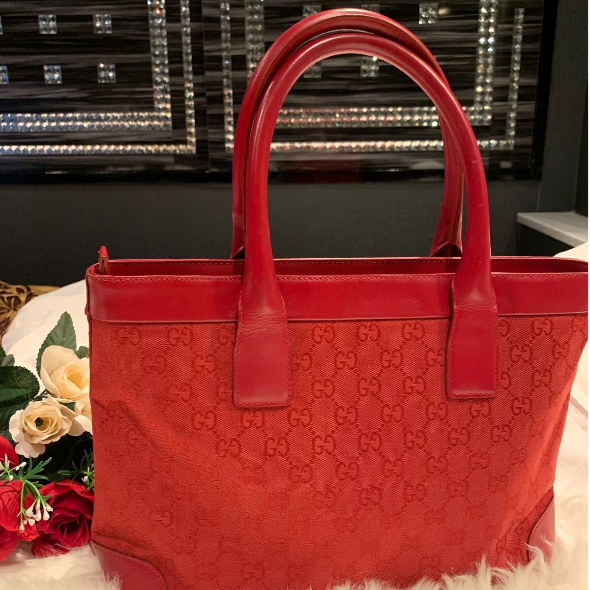 極上美品】GUCCI グッチ キャンバス フローラ ポーチ ドキュメント