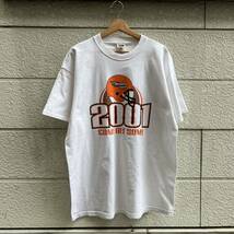 00s USED USA古着 白 プリントTシャツ アメフト ビッグサイズ FRUIT OF THE LOOM フルーツオブザルーム omaha beef アメリカ古着 XLサイズ_画像1