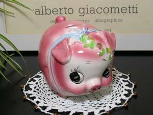 *... shop * nostalgia. Showa Retro * pig. savings box ( large ) made in Japan 