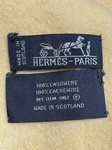 美品　HERMES　エルメス　マフラー　カシミヤ100％　イエロー　□ｂ499_画像4