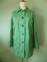 ・◎UNIQLO ユニクロ　ステンカラーコート　コート　ミドル丈コート　グリーン色　Sサイズ　綿100％　60_画像2
