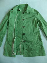 ・◎UNIQLO ユニクロ　ステンカラーコート　コート　ミドル丈コート　グリーン色　Sサイズ　綿100％　60_画像7