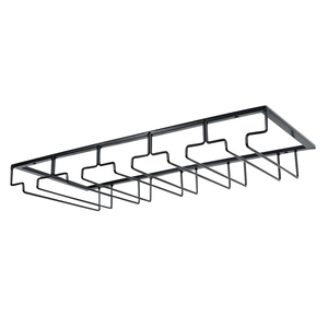 Держатель для бокалов, Подвесной, Стеклянная вешалка, Подвесной шкаф, Винтовой [ Черный / 5 рядов ] Стеклянная стойка