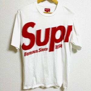 Supreme Intarsia Spellout S/S Top Tee White Red S 21ss 2021年 黒 白 インターシャ スペルアウト トップ デカロゴ 胸ロゴ ビッグロゴ