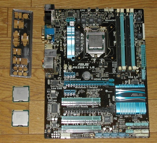 難ありマザボ　ASUS　P8Z68-V LE　LGA1155　CPU3個付き