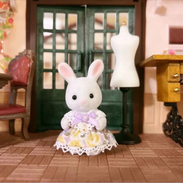 【ハンドメイド】パープルワンピース*赤ちゃんサイズ