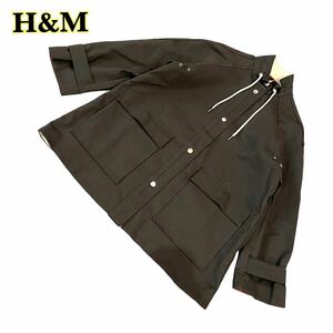 H&M エイチアンドエム　スタンドカラー　ジャケット　カーキ　メンズ　Sサイズ　【AY0920】