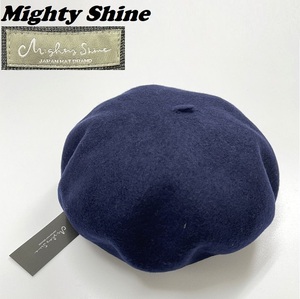 未使用 Mighty Shine ネイビー ベレー帽 キャップ メンズ レディース ペインター タグ Painter 1182023 カジュアル 紺色 マイティシャイン