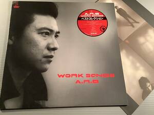 LP●A.R.B.／WORK SONGS〜ベスト・コレクション※石橋凌 田中一郎※ポストカード4枚セット付●良好品！