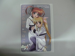 377266*[ не использовался ] mega mi журнал [ Magical Girl Lyrical Nanoha A's] телефонная карточка 