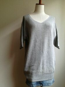 *CECIL McBEE Cecil McBee * soft easy BIG Silhouette. short sleeves knitted *M*