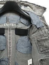 SALE50%OFF/DeeTA(ディーティーエー)JOHNNY 14ozオリジナルセルビッチデニム G-JACKET・ブラックトランス・M_画像8