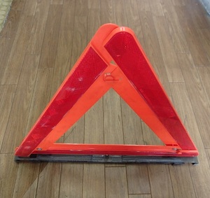 #* warning * reflector ( stop display board )* triangle construction type * iron * acrylic fiber made *USED!!