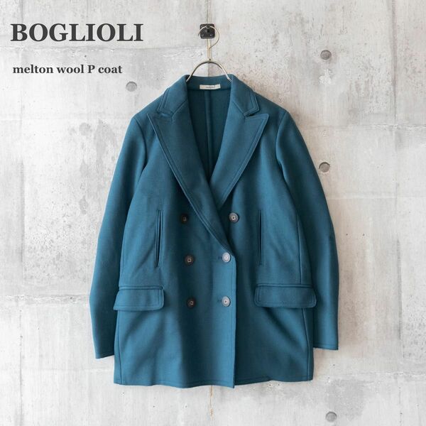 【BOGLIOLI】ダブルブレストジャケット　ウール　ピーコート　美品