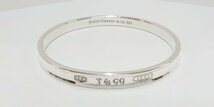 TIFFANY & Co./ティファニー 1837 ナロー バングル ブレスレット シルバー925 約19cm 本体のみ USED品_画像3