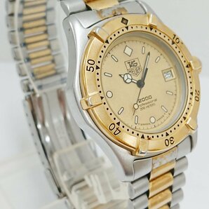 稼働品!!電池交換済み!!TAG HEUER/タグホイヤー プロフェッショナル 2000シリーズ 金色 レディース ウォッチ デイト 腕時計の画像2