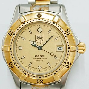 稼働品!!電池交換済み!!TAG HEUER/タグホイヤー プロフェッショナル 2000シリーズ 金色 レディース ウォッチ デイト 腕時計の画像1