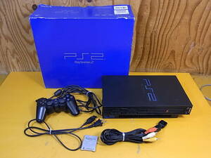 □X/528☆ソニー SONY☆プレステ2 PlayStation2 本体☆電源ケーブル/接続ケーブル/コントローラ/メモリーカード付☆SCPH-30000☆動作OK