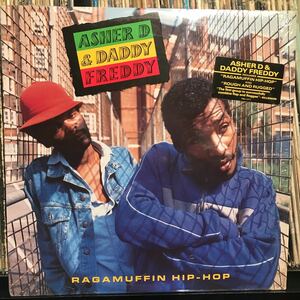 Asher D & Daddy Freddy / Ragamuffin Hip-Hop US盤LP シュリンク,ステッカー