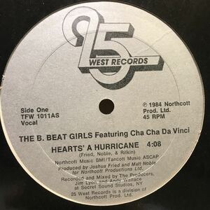 The B. Beat Girls Featuring Cha Cha Da Vinci / Heart's A Hurricane US盤